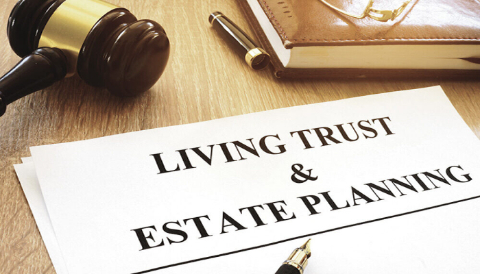 Picture of Document that says Living Trust and Estate Planning